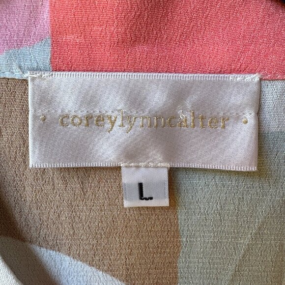 EUC Anthropologie Corey Lynn Calter Soho Ruffled Shirtdress in Women's Large - Picture 3 of 9